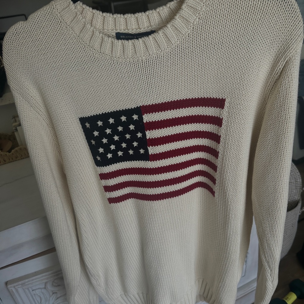 Brand Melville American Flag Sweater